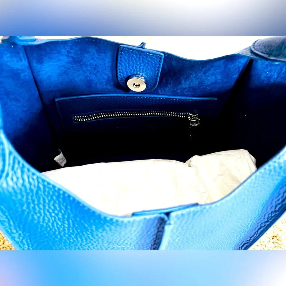 Sassy Jones Medium Ava Blue Tote - New - Picture 6 of 7
